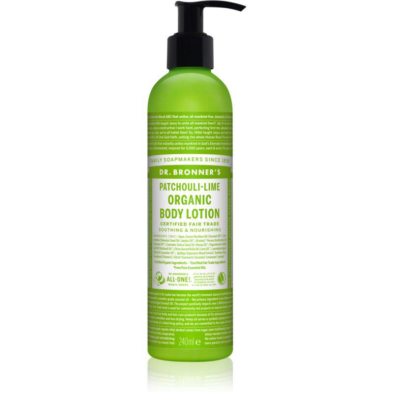 Dr. Bronner's Patchouli & Lime intenzivní regenerační tělové mléko
