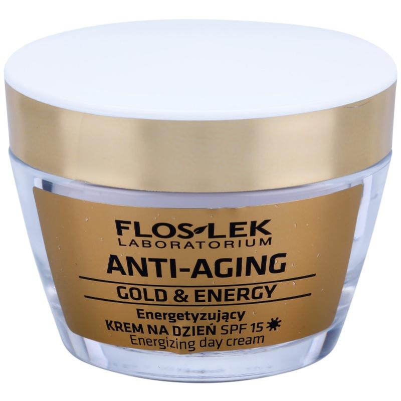 FlosLek Laboratorium Anti-Aging Gold & Energy energizující denní krém SPF 15