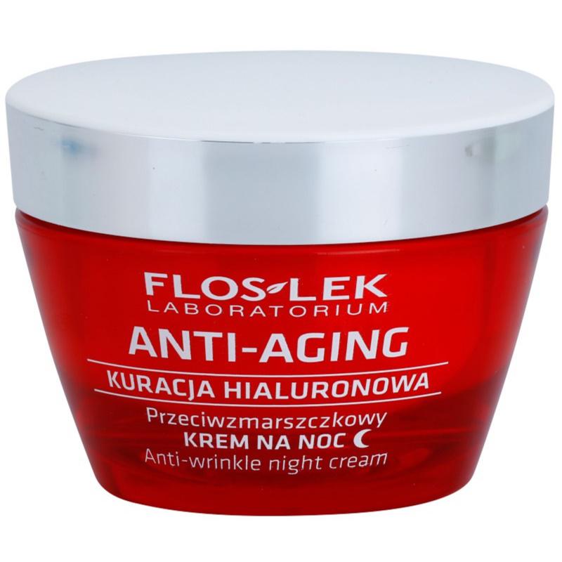 FlosLek Laboratorium Anti-Aging Hyaluronic Therapy noční hydratační krém s protivráskovým účinkem