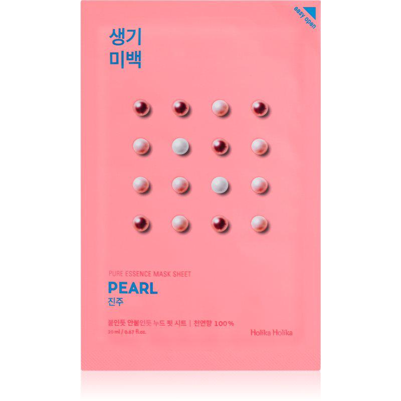 Holika Holika Pure Essence Pearl plátěná maska s rozjasňujícím účinkem