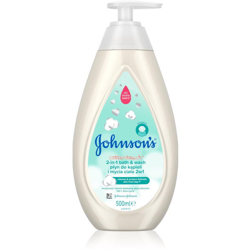 Johnson's® Cottontouch pěna do koupele a čistící gel 2 v 1 pro děti