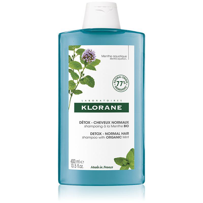 Klorane Water Mint BIO čistící detoxikační šampon pro normální vlasy