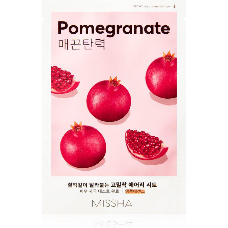 Missha Airy Fit Pomegranate plátěná maska se zjemňujícím a osvěžujícím účinkem