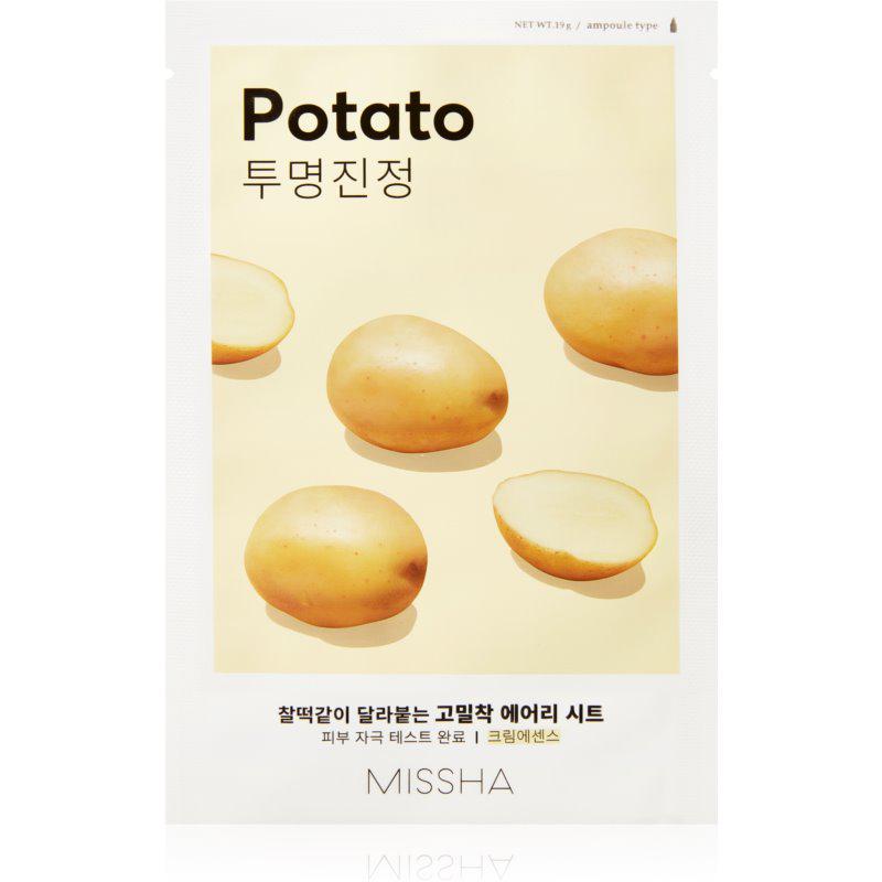 Missha Airy Fit Potato vyhlazující plátěná maska pro rozjasnění pleti