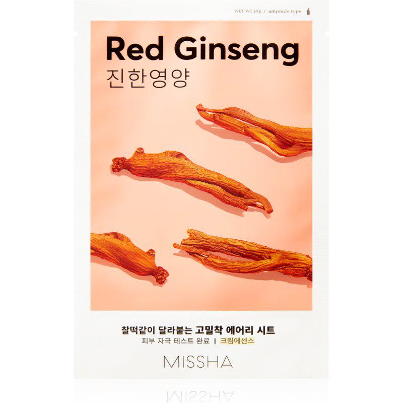Missha Airy Fit Red Ginseng plátěná maska s hydratačním a revitalizačním účinkem