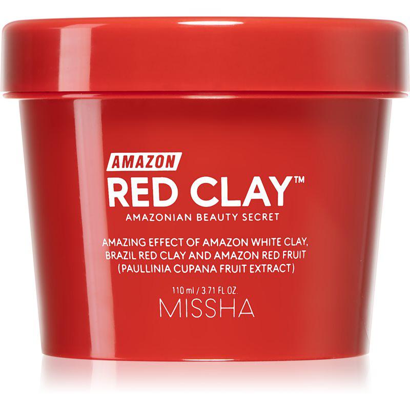 Missha Amazon Red Clay™ čistící maska pro redukci kožního mazu a minimalizaci pórů s jílem
