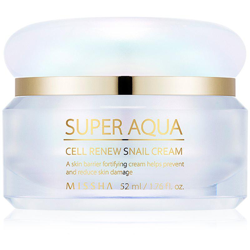 Missha Super Aqua Cell Renew Snail denní krém zpevňující kontury obličeje s extraktem ze šneka