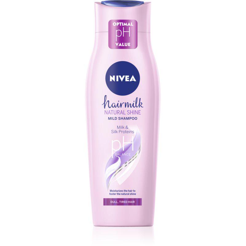 Nivea Hairmilk Natural Shine ošetřující šampon pro unavené vlasy bez lesku