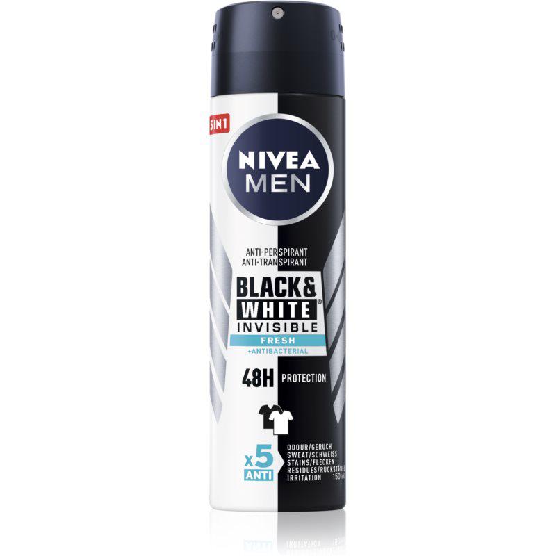 Nivea Men Invisible Black & White antiperspirant ve spreji Fresh