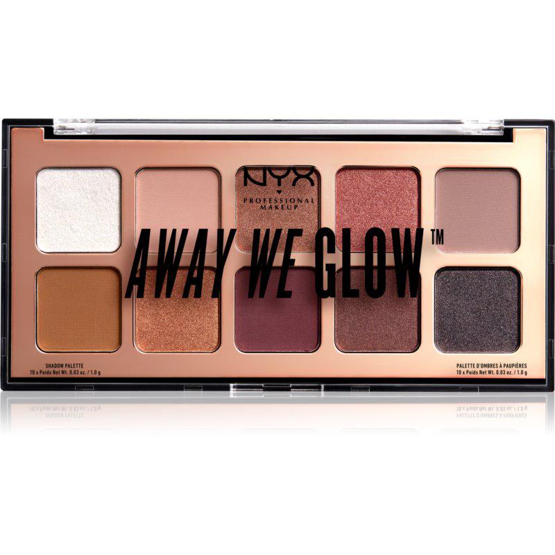 NYX Professional Makeup Away We Glow paletka očních stínů