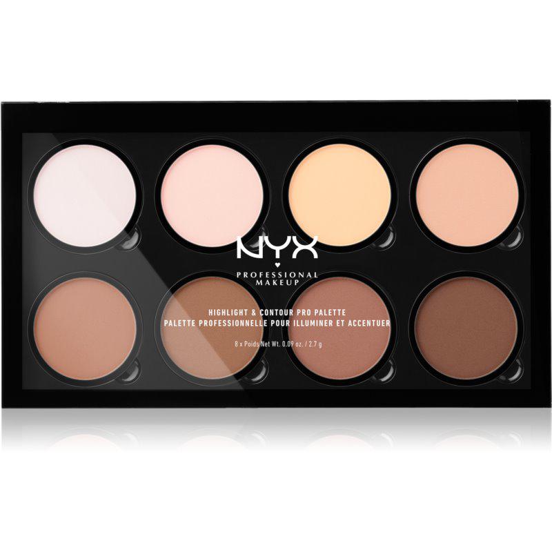 NYX Professional Makeup Highlight & Contour PRO konturovací paletka na obličej