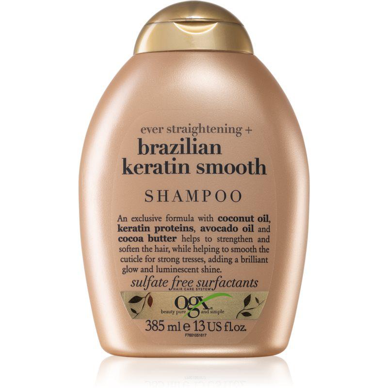 OGX Brazilian Keratin Smooth uhlazující šampon na lesk a hebkost vlasů