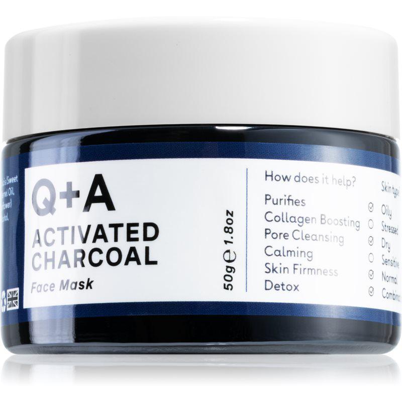 Q+A Activated Charcoal čistící pleťová maska s aktivním uhlím