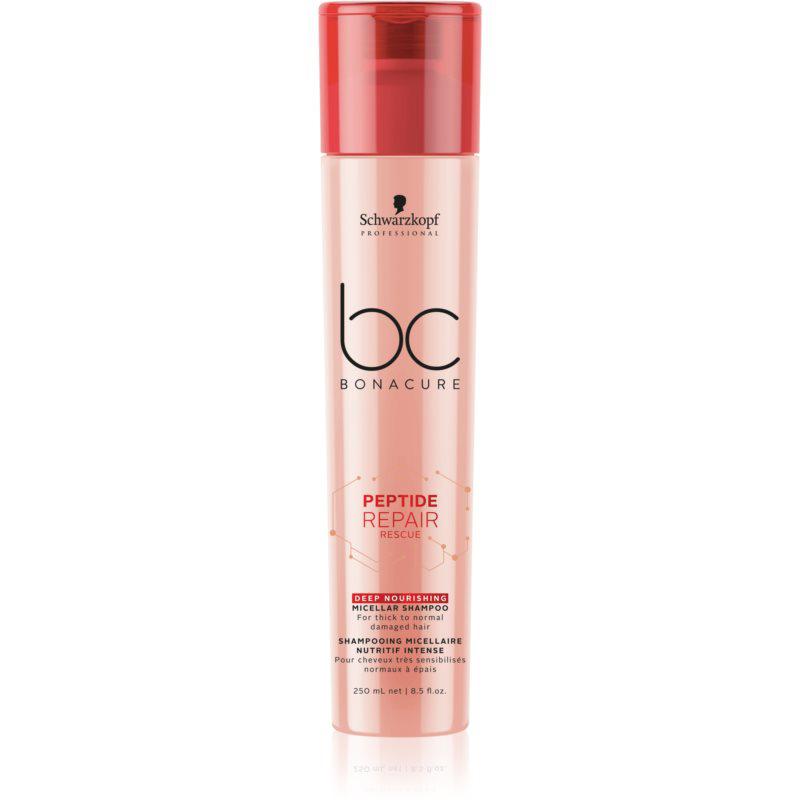 Schwarzkopf Professional BC Bonacure Peptide Repair Rescue vyživující micelární šampon pro silné a nepoddajné vlasy
