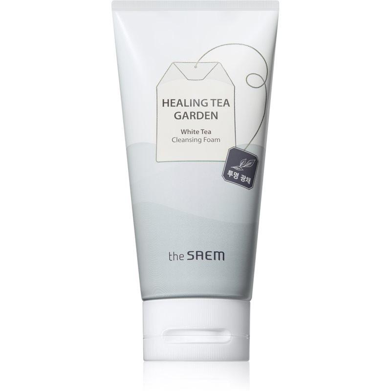 The Saem Healing Tea Garden White Tea hydratační a zklidňující čistící pěna na citlivou pleť pro citlivou pleť