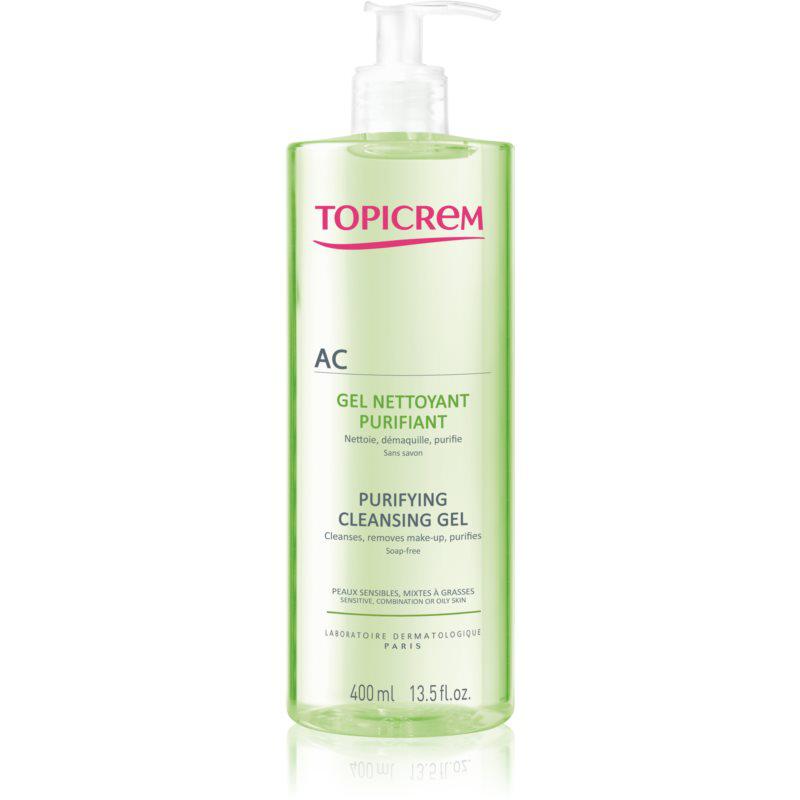 Topicrem AC Purifying Cleansing Gel hloubkově čistící gel pro mastnou citlivou pleť