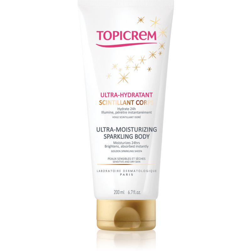 Topicrem UH BODY Ultra-Moisturizing Sparkling Body intenzivní hydratační tělové mléko se třpytkami