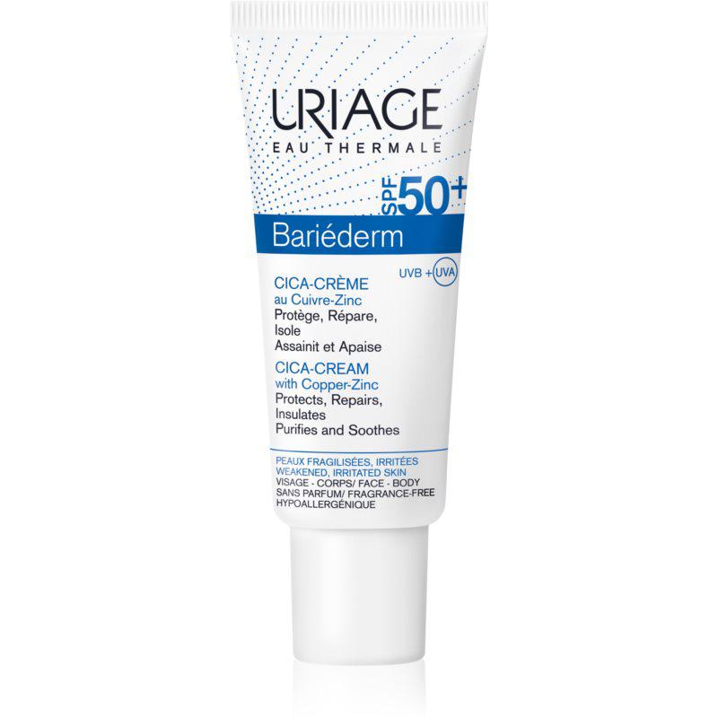 Uriage Bariéderm Cica-Cream with Copper-Zinc SPF 50+ reparační krém s obsahem mědi a zinku SPF 50+