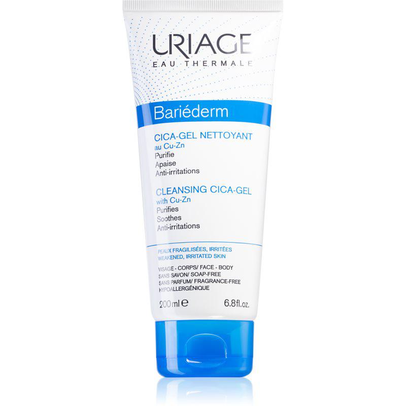 Uriage Bariéderm Cleansing Cica-Gel with Cu-Zn zklidňující čistící gel na popraskanou pokožku