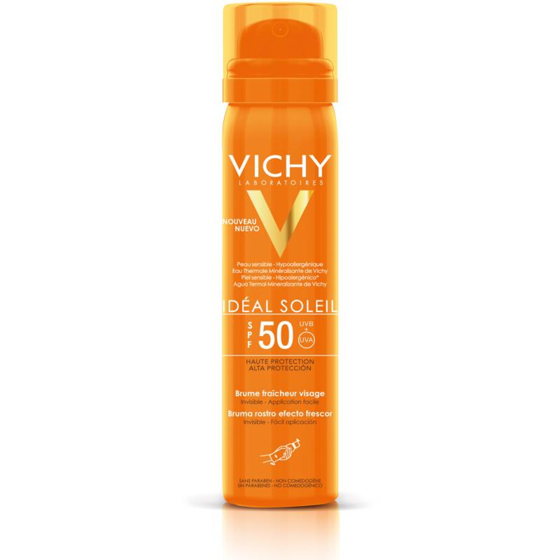 Vichy Capital Soleil osvěžující opalovací sprej na obličej SPF 50