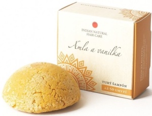 Indian Natural Hair Care Amla & Vanilka Tuhý šampon